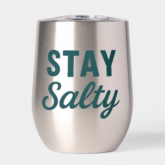 Stay Salty | Teal Coastal Surf Life Ocean Graphic (Voorkant)