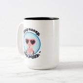 Stay Sassy Pig Quote Tweekleurige Koffiemok (Voorkant links)