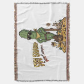 Stay Sharp Desert Legend Cowboy Cactus Illustratio Deken (Voorkant Verticaal)