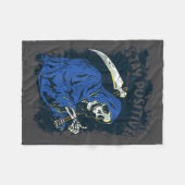Stay Sitive Skeleton Halloween Grim Reaper Motivat Fleece Deken (Voorkant (Horizontaal))