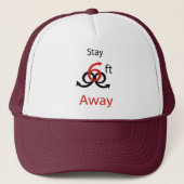Stay Six feet away hat Trucker Pet (Voorkant)