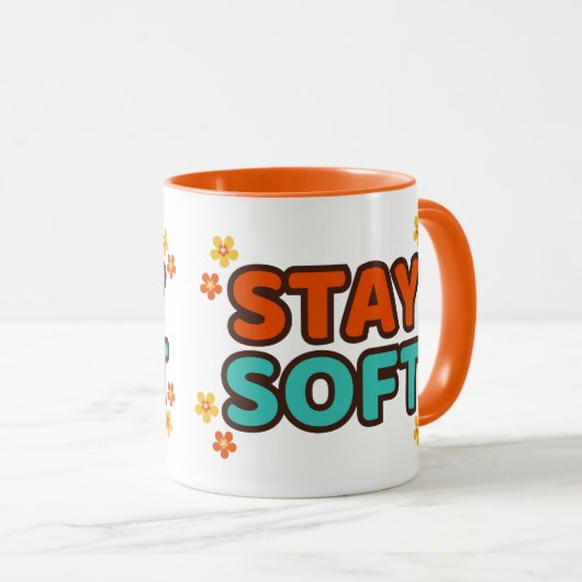 Stay Soft - Floral mug Mok (Voorkant rechts)