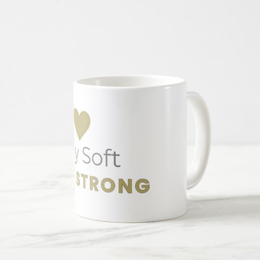 Stay Soft Stay Strong Minimal Motivational Mug Koffiemok (Voorkant rechts)