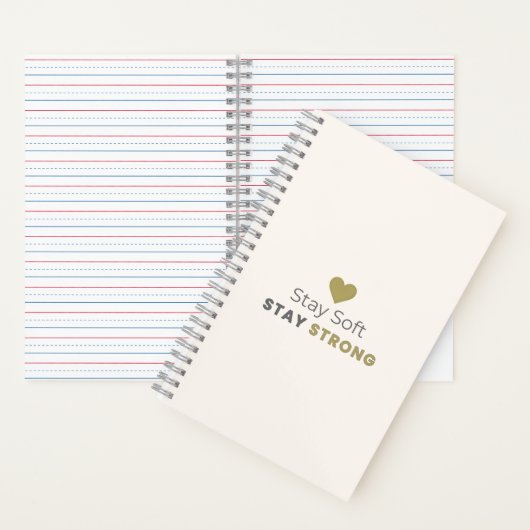 Stay Soft Stay Strong Minimal Motivational Noteboo Notitieboek (Binnen)