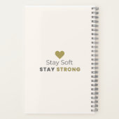 Stay Soft Stay Strong Minimal Motivational Noteboo Notitieboek (Achterkant)