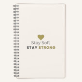 Stay Soft Stay Strong Minimal Motivational Noteboo Notitieboek (Voorkant)