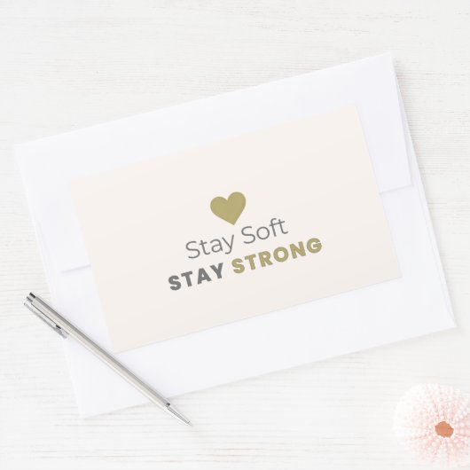 Stay Soft Stay Strong Minimal Motivational Sticker (Envelop)
