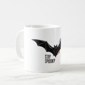 Stay Spooky Bat - Minimalistische moderne Hallowee Koffiemok (Voorkant links)