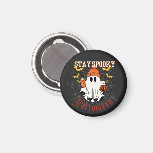 Stay Spooky Ghost Halloween  Magneet (Voorkant / Achterkant)