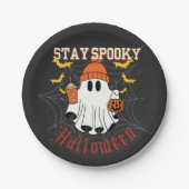Stay Spooky Ghost Halloween  Papieren Bordje (Voorkant)