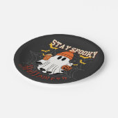 Stay Spooky Ghost Halloween  Papieren Bordje (Gekanteld)
