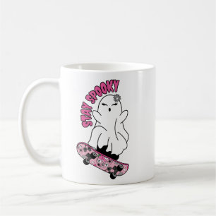 Stay Spooky Ghost On A Skateboard beroemd gemaakt Koffiemok
