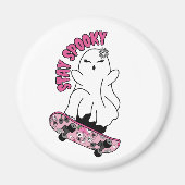 Stay Spooky Ghost On A Skateboard beroemd gemaakt  Magneet (Voorkant)