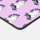 "Stay Spooky" Ghost op een Skateboard - Cool Paars Bureaumat (Hoek)