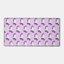 "Stay Spooky" Ghost op een Skateboard - Cool Paars Bureaumat