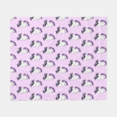 "Stay Spooky" Ghost op een Skateboard - Cool Paars Fleece Deken (Voorkant (Horizontaal))