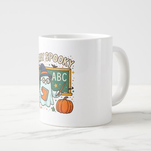 Stay Spooky Ghost Teacher Mug for Halloween Grote Koffiekop (Voorkant rechts)