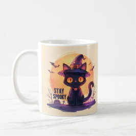 Stay Spooky – Pumpkin Moon Cat Koffiemok