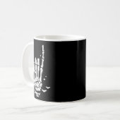 Stay-spooky Skeleton Hands Halloween Koffiemok (Voorkant links)