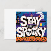 Stay spooky skeleton kaart (Voorkant / Achterkant)