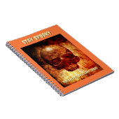 Stay Spooky. Top Secret Ideas. 3D human skull. Notitieboek (Rechterzijde)
