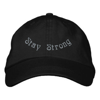 Stay Strong Classic Black Awareness Streetwear-Hat Geborduurde Pet