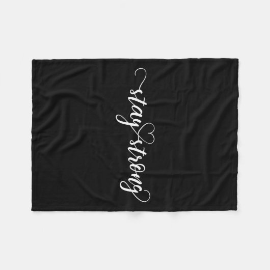 Stay Strong Heart  Fleece Deken (Voorkant (Horizontaal))