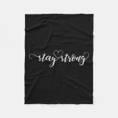 Stay Strong Heart  Fleece Deken (Voorkant)