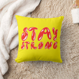 STAY STRONG motivatie graffiti stijl Kussen