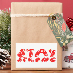 STAY STRONG motivatie graffiti stijl Rechthoekige Sticker