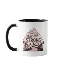 Stay Strong Mountain Hoodie – Minimaal Geometrisch