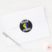 Stay Strong - Ukraine Ronde Sticker (Envelop)