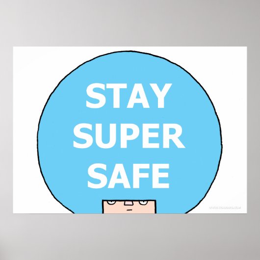 STAY SUPER SAFE (headshot) 28 x 20-inch Value-Post Poster (Voorkant)