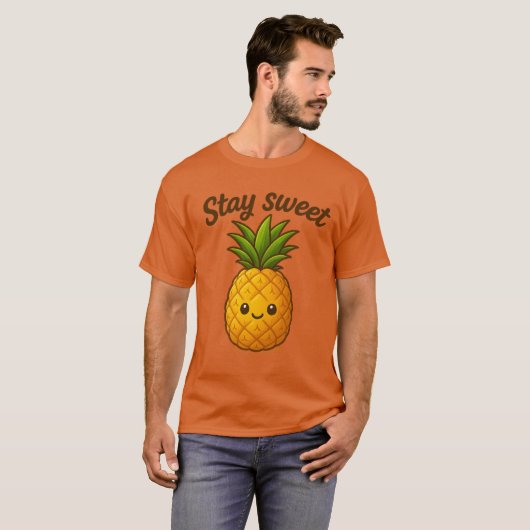 Stay Sweet - Schattigee ananas T-shirt (Voorkant volledig)