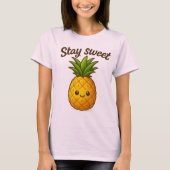 Stay Sweet - Schattigee ananas T-shirt (Voorkant)