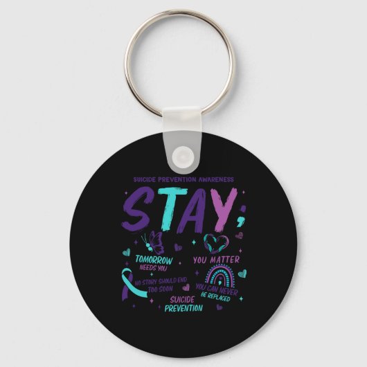 Stay Tomorrow heeft je probleem nodig om zelfmoord Sleutelhanger (Voorkant)