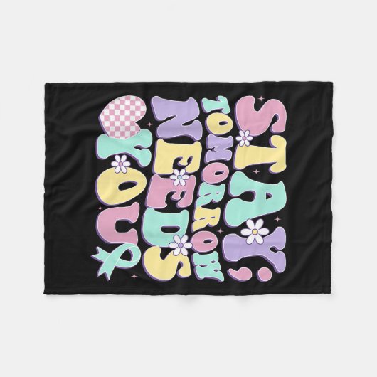 Stay Tomorrow Needs You Groovy Suicide Prevention  Fleece Deken (Voorkant (Horizontaal))