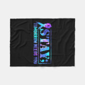 Stay Tomorrow Needs You Semicolon Suicide Preventi Fleece Deken (Voorkant (Horizontaal))