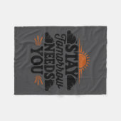 Stay Tomorrow Needs You, Suicide Awareness Mental Fleece Deken (Voorkant (Horizontaal))