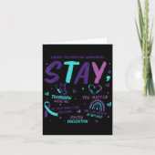 Stay Tomorrow Needs You Suicide Prevention Awarene Kaart (Voorkant)