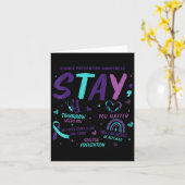 Stay Tomorrow Needs You Suicide Prevention Awarene Kaart (Gele Bloem)