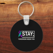 Stay Tomorrow Needs You Suicide Prevention Awarene Sleutelhanger (Voorkant)