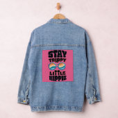 Stay Trippy Little Hippie – Retro Psychedelic Desi Denim Jacket (Hangar)
