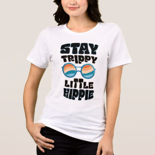 Stay Trippy Little Hippie – Retro Psychedelic Desi Tri-Blend Shirt