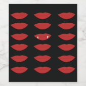 Stay True Black en Red Vampire Wijn Etiket (Enkel label)