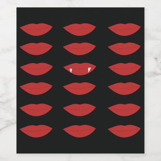 Stay True Black en Red Vampire Wijn Etiket (Enkel label)