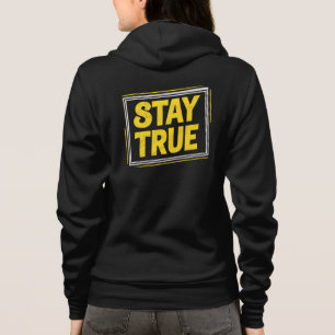 Stay True - Motivering Levendig geel Hoodie
