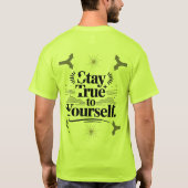 Stay True to Yourself Motivational Typography T-shirt (Achterkant)