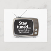 Stay tuned voor mijn afstuderen aankondigingskaart (Voorkant)