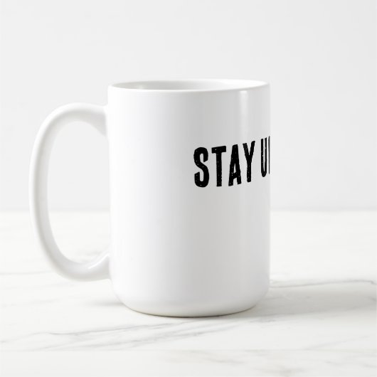 Stay Unbothered Minimal Typography T-Shirt Koffiemok (Links)